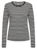 soyaconcept Longsleeve "Helle" in Schwarz/ Weiß
