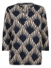 soyaconcept Bluse "Felicity" in Dunkelblau/ Beige