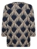soyaconcept Bluse "Felicity" in Dunkelblau/ Beige