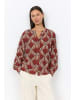 soyaconcept Bluse "Halin" in Braun/ Beige