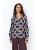 soyaconcept Bluse "Halin" in Dunkelblau/ Rosé