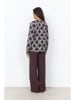 soyaconcept Bluse "Halin" in Dunkelblau/ Rosé