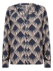 soyaconcept Bluse "Halin" in Dunkelblau/ Rosé