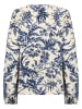 soyaconcept Bluse "Halfa" in Creme/ Dunkelblau