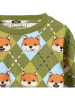 Småfolk Koszulka "Foxes" w kolorze zielonym