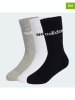 adidas 3er-Set: Socken in Weiß/ Schwarz/ Grau