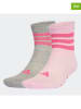 adidas 2er-Set: Socken in Grau/ Rosa