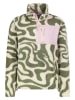 Fleecepullover in Creme/ Khaki
