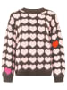 Zwillingsherz Sweter "Hearts" w kolorze brązowym