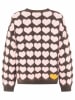 Zwillingsherz Pullover "Hearts" in Braun