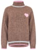 Zwillingsherz Pullover "Heart" in Hellbraun