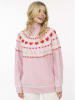 Zwillingsherz Pullover "Norweger" in Rosa