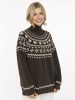 Zwillingsherz Pullover "Norweger" in Braun