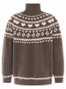 Zwillingsherz Pullover "Norweger" in Braun