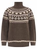 Zwillingsherz Pullover "Norweger" in Braun