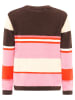 Zwillingsherz Sweter "Heart stripes" w kolorze brązowo-jasnoróżowym