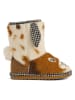 EMU Australia Leder-Winterboots in Creme/ Hellbraun