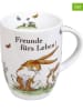 Könitz 2-delige set: koppen "Freunde fürs Leben" wit/meerkleurig - 355 ml