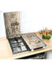 Wenko 2er-Set: Herdabdeckplatten "Bistro" in Beige - (L)30 x (B)52 cm