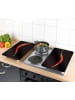 Wenko 2er-Set: Herdabdeckplatten in Schwarz/ Rot - (L)30 x (B)52 cm