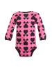Green Cotton Body in pink/ schwarz
