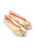 Goby Leder-Ballerinas in Beige/ Bunt