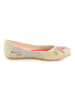 Goby Leder-Ballerinas in Beige/ Bunt