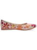 Goby Leder-Ballerinas in Creme/ Pink