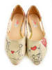 Goby Leder-Ballerinas in Beige