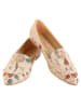 Goby Leder-Mokassins in Beige/ Bunt