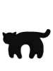 Leschi Nackenkissen "Die Katze Feline" in Rot/ Weiß/ Schwarz - (L)33 x (B)25 x (H)9 cm