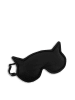 Leschi Slaapmasker "De kat Luna" zwart - (B)12 x (L)21 cm
