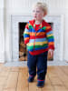 Toby Tiger Sweatjacke in Rot/ Bunt