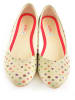 Goby Leder-Ballerinas in Creme/ Bunt