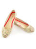 Goby Leder-Ballerinas in Creme/ Bunt