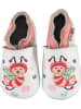 Lait et Miel Skórzane buty niemowlęce w kolorze biało-jasnoróżowym