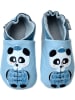 Lait et Miel Skórzane buty niemowlęce "Panda" w kolorze błękitnym