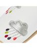 Lait et Miel Leren kruipschoenen "Regenboogkleuren" wit/meerkleurig