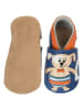 Lait et Miel Leder-Hausschuhe "Hunde am Meer" in Beige/ Blau