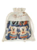 Lait et Miel Leder-Hausschuhe "Hunde am Meer" in Beige/ Blau