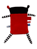 Lullalove Schmusetuch "MRB"  in Weiß/ Rot/ Schwarz