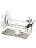 Wenko Geschirrabtropfer "Exclusiv Duo" in Silber - (B)21 x (H)33 x (T)49 cm