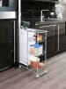 Wenko Trolley "Slim" chroomkleurig/wit - (B)58 x (H)80 x (D)20 cm