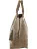 ORE10 Skórzany shopper bag "Laura" w kolorze szarobrązowym - 38 x 41 x 20 cm
