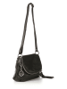 Mia Tomazzi Skórzana torebka "Bausan" w kolorze czarnym - 27 x 20 x 5 cm