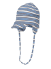 Döll Muts met bandjes blauw/wit/kaki