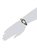 Tassioni Skórzana bransoletka w kolorze brązowo-złotym ze szklanymi kryształkami