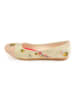 Goby Leder-Ballerinas in Beige/ Bunt