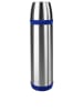 Emsa Isolierflasche "Captain" in Chrom/ Blau - 1 l