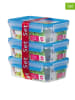 Emsa 3er-Set: Frischhaltedosen "Clip & Close" in Blau - 3x 1 l